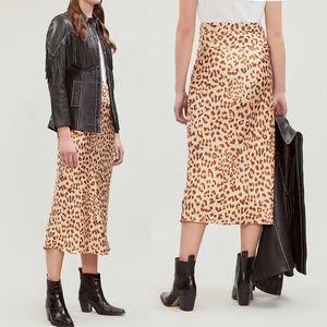 NWT Free People Normani Bias High Waiste Midi Skirt Size 6